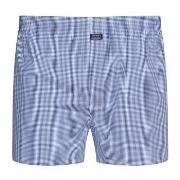 Jockey Woven Poplin Boxer Shorts Marin/Rutet bomull Medium Herre