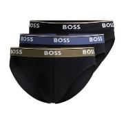 BOSS 3P Power Brief Svart/brun bomull Small Herre