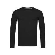 Stedman Clive Long Sleeve Svart ringspunnet bomull Medium Herre