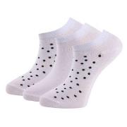 Trofe Cotton Dot Sneaker Socks Strømper 3P Hvit Str 35/38 Dame