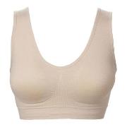 Trofe Heidi Wireless Bra Lounge BH Beige nylon Medium Dame