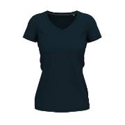 Stedman Claire V-neck Marine ringspunnet bomull XX-Large Dame