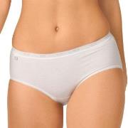 Sloggi Truser 2P Basic Plus Midi Briefs Hvit bomull 38 Dame