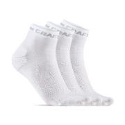 Craft Strømper 3P Core Dry Mid Socks Hvit nylon Str 40/42