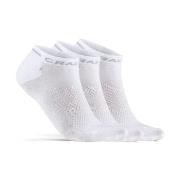 Craft Strømper 3P Core Dry Shafless Socks Hvit nylon Str 40/42