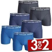 Björn Borg 6P Essential Shorts Marine/Blå bomull X-Small Herre