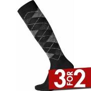 Egtved Strømper Printed Wool Kneehigh Sock Svart Str 40/45 Herre