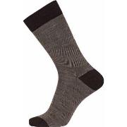 Egtved Strømper Twin Wool Cotton Sock Mørkbrun  Str 45/48