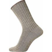 Egtved Strømper Wool No Elastic Rib Socks Sand Str 45/48