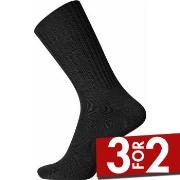 Egtved Strømper Wool Ribbed Sock Svart Str 45/48