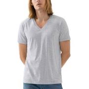 Mey Dry Cotton Colour V Neck T-Shirt Gråmelerad Medium Herre