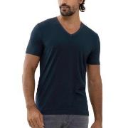 Mey Dry Cotton Colour V Neck T-Shirt Mørkblå Small Herre