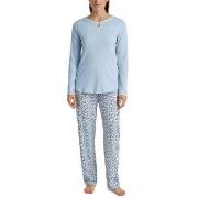 Calida Sweet Dreams Pyjamas Lysblå m Mønst bomull Medium Dame