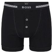 BOSS Original Button Front Shorts Svart bomull X-Large Herre