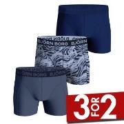 Björn Borg 3P Cotton Stretch Boxer 1721 Blå Mønster bomull Medium Herr...