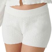 PJ Salvage Sweatheart Pointelle Short Hvit Mønster bomull X-Small Dame