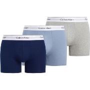 Calvin Klein 3P Modern Cotton Stretch Boxer Brief Blå/Grå bomull Mediu...