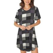 Lady Avenue Bamboo Bigshirt Grårutet X-Small Dame