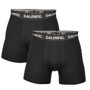 Salming 2P Cotton Boxer Svart bomull Small Herre