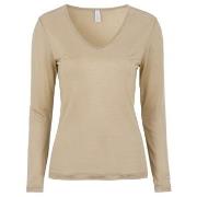 Damella Silk Long Sleeve Beige silke Large Dame