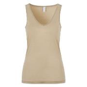 Damella Silk Tank Top Beige silke X-Small Dame