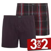 Jockey 2P Woven Boxer Shorts Rød bomull XX-Large Herre