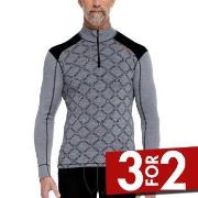 Dovre Half Zip Jacquard Baselayer Grønn Mønster ull X-Large Herre