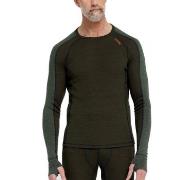 Dovre Jacquard Baselayer Militærgrønn ull Small Herre