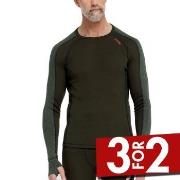 Dovre Jacquard Baselayer Militærgrønn ull X-Large Herre