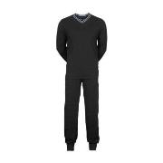 JBS V-Neck Jersey Pyjamas Svart bomull X-Large Herre