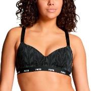 Puma BH Printed Padded Top Svart bomull Small Dame