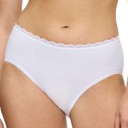 Triumph Truser Feel Of Cotton Midi Brief Hvit bomull 44 Dame