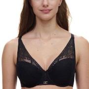 Chantelle BH Origins Lace Lightweight Plunge Bra Svart nylon D 85 Dame