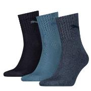 Puma Strømper 3P Short Crew Unisex Socks Svart/Blå Str 47/49