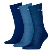 Puma Strømper 3P Unisex Light Crew Socks Marine/Blå Str 43/46