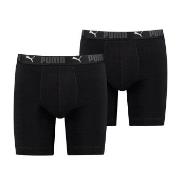 Puma 2P Sport Cotton Long Boxer Svart bomull Small Herre