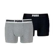 Puma 2P Everyday Placed Logo Boxer Svart/Grå bomull X-Large Herre