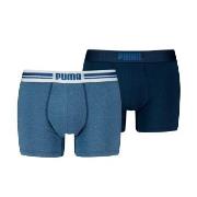 Puma 2P Everyday Placed Logo Boxer Jeansblå bomull Large Herre