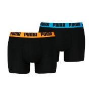 Puma 2P Men Everyday Basic Boxer Svart/Oransje bomull XX-Large Herre