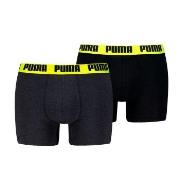 Puma 2P Men Everyday Basic Boxer Svart/Gul bomull Small Herre