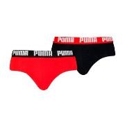 Puma 2P Men Everyday Brief Rød/Svart bomull Small Herre