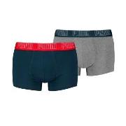 Puma 2P Men Everyday Trunks Marine/Grå bomull X-Large Herre