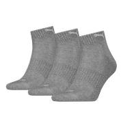 Puma Strømper 3P Cushioned Quarter Sock Grå Str 39/42