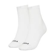 Puma Strømper 2P Women Heart Logo Short Crew Socks Hvit Str 35/38 Dame