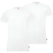 Levis 2P Base Crew Neck T-shirt Hvit bomull XX-Large Herre