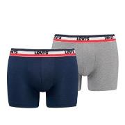 Levis 2P Sportswear Logo Base Boxer Blå/Grå bomull XX-Large Herre