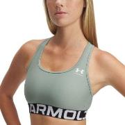 Under Armour BH Mid Branded Sport Bra Grå polyester Large Dame