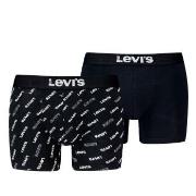 Levis 2P Logo Aop Boxer Brief Svart bomull Small Herre