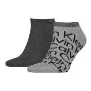 Calvin Klein Strømper 2P All Over Print Sneaker Sock Grå Str 39/42 Her...