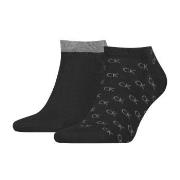 Calvin Klein Strømper 2P Eduardo All Over Sneaker Sock Svart Str 43/46...